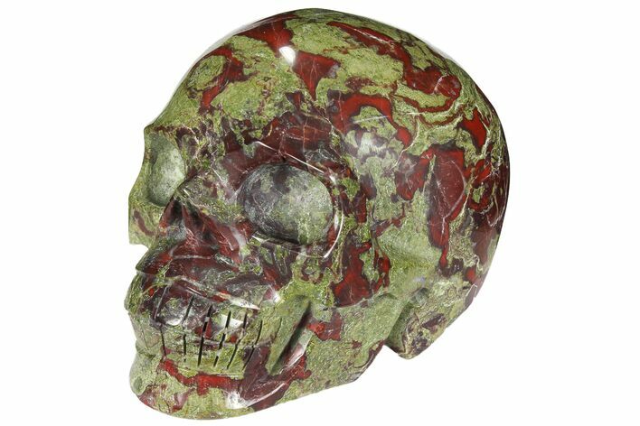 Polished Dragon's Blood Jasper Skull - South Africa #110076